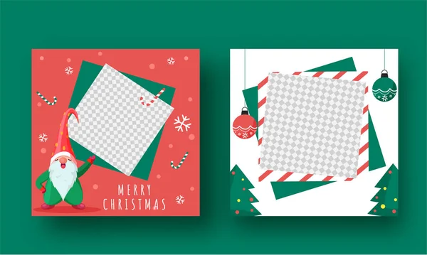 Joyeux Noël Carte Vœux Affiche Conception Avec Espace Pour Texte — Image vectorielle