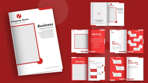 Fold Broschüre Template Layout Vorder Und Rückansicht Für Business Konzept — Stockvektor