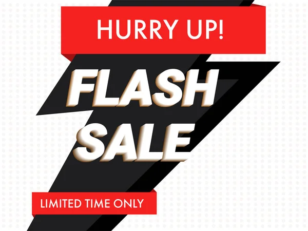 Διαφημιστική Αφίσα Σχεδιασμός Flash Sale Κείμενο Μαύρο Και Άσπρο Dotted — Διανυσματικό Αρχείο
