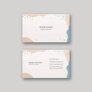 Öndeki ve arkadaki vektör soyut iş kartı şablonu düzeni.