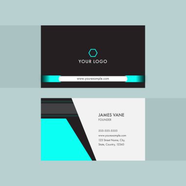 Modern İş Kartı Şablonu Tasarımı Ön ve Arka Görünüm.