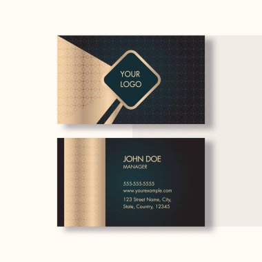 Modern İş ya da Ziyaret Kartı Ön ve Arka Görünüm.