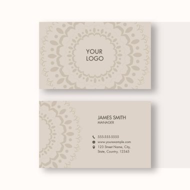 Çift Taraflı Zarif İş Kartı Şablonu.