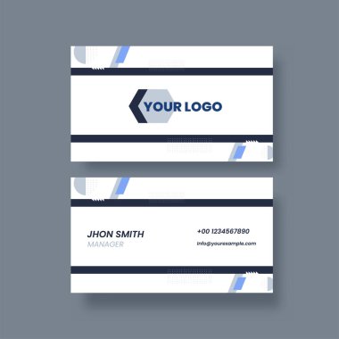 Düzenlenebilir İş Kartı Şablonu Tasarımı Ön ve Arka Görünümde.