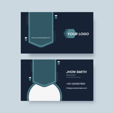 Çift Taraflı İşletme veya Kopya Alanı ile Ziyaret Kartı.