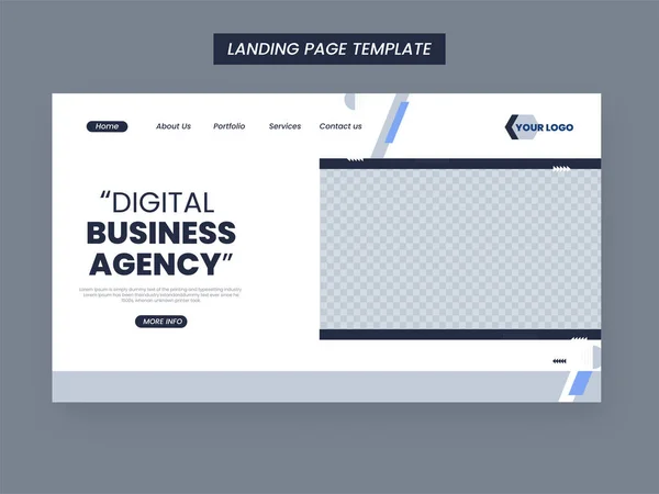 Digital Business Agency Based Landing Page Design Χώρο Για Προϊόν — Διανυσματικό Αρχείο