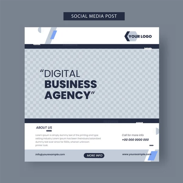 Digital Business Agency Social Media Post Progettazione Modelli Pubblicità — Vettoriale Stock
