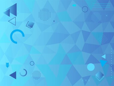 Mavi Renkli Soyut Geometrik Arkaplan.