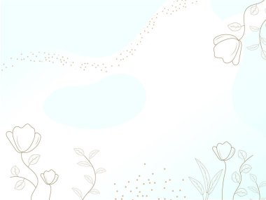 Satır Sanatı Çiçek Soyut Arkaplanı Kopyalama Boşluğu.