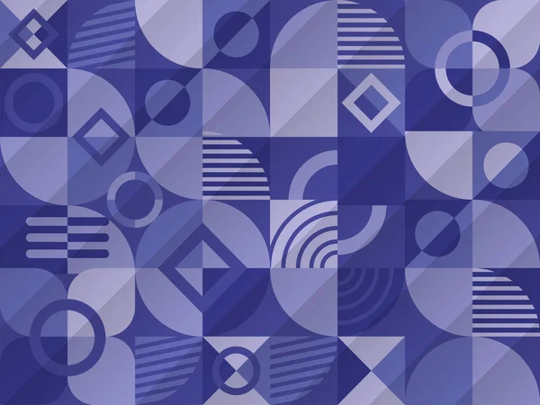 Abstract Geometrische Achtergrond Blauwe Kleur — Stockvector