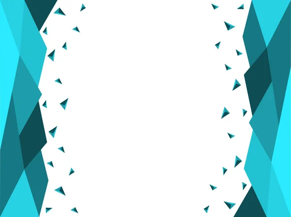 Abstrakter Geometrischer Hintergrund Mit Kopierraum Cyan Und Weiß — Stockvektor
