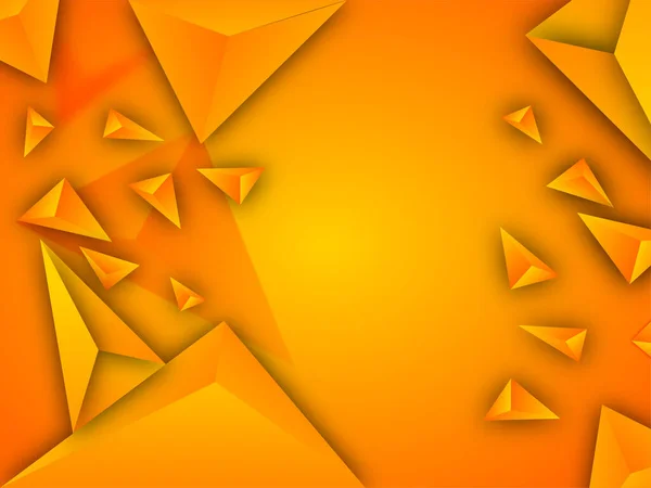 Fondo Triángulo Geométrico Abstracto Naranja — Vector de stock