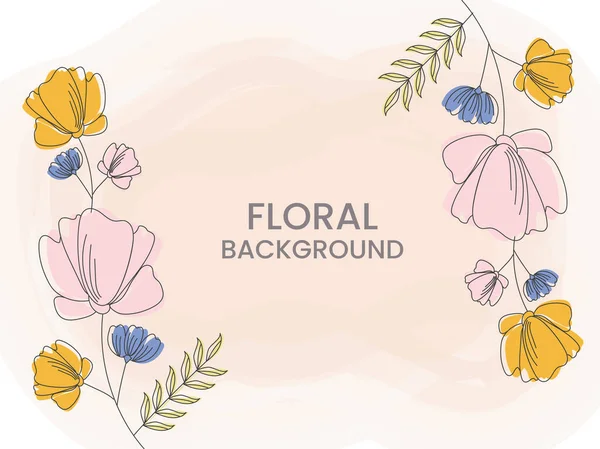 Abstract Bloemen Achtergrond Kan Worden Gebruikt Als Affiche Ontwerp — Stockvector