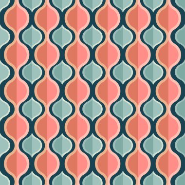 Retro Style Abstract Geometric Or Rhombus Pattern Background.
