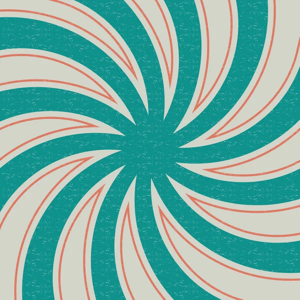 Retro Swirling Radial Background — ストックベクタ
