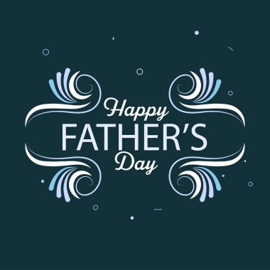 Mutlu Babalar Günü Yazı Tipi: Teal Green Arkaplanda.