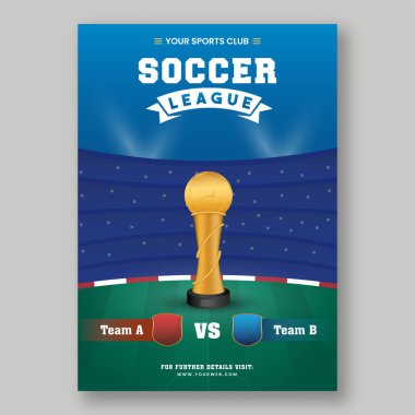 Futbol ya da Amerikan Futbolu Rekabet Posteri.