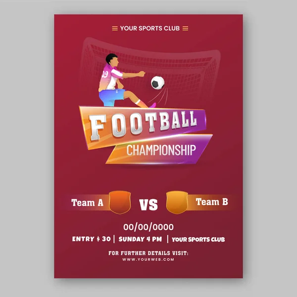 Wedstrijden Affiche Voor Voetbal American Football — Stockvector