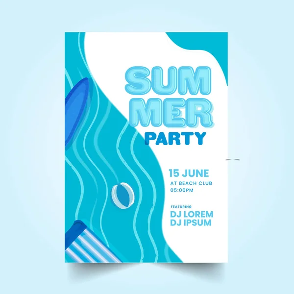 Summer Party Poster Flyer — Διανυσματικό Αρχείο