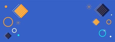 Uzayı Kopyalayan Soyut Geometrik Mavi Arkaplan.