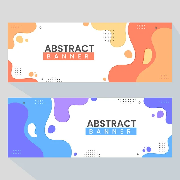 Abstract Banner Header Design Two Color Options — Stock Vector