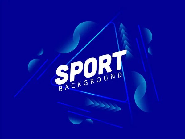 Abstraktní Sportovní Pozadí Modré Barvě — Stockový vektor