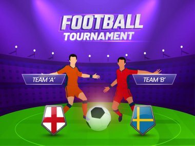 Meçhul İki Futbolcunun katıldığı Futbol Turnuvası Konsepti Mor ve Yeşil Stadyumda İsveç 'e Karşı.