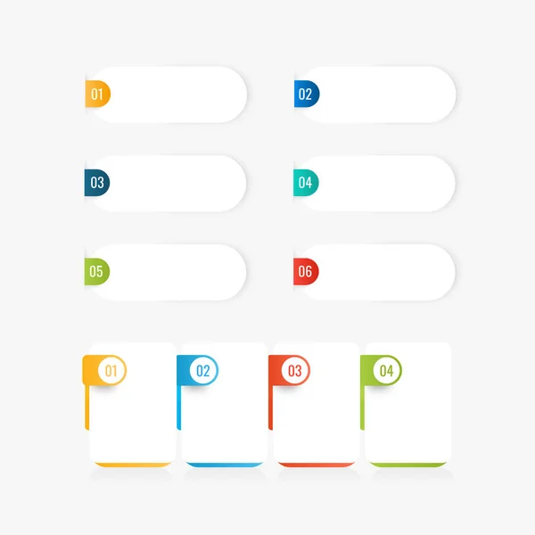 Layout Del Modello Infografica Aziendale Con Diverse Opzioni Spazio Copia — Vettoriale Stock