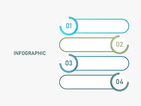 Diseño Plantilla Infografía Con Cuatro Opciones Copia Del Espacio Fondo — Vector de stock