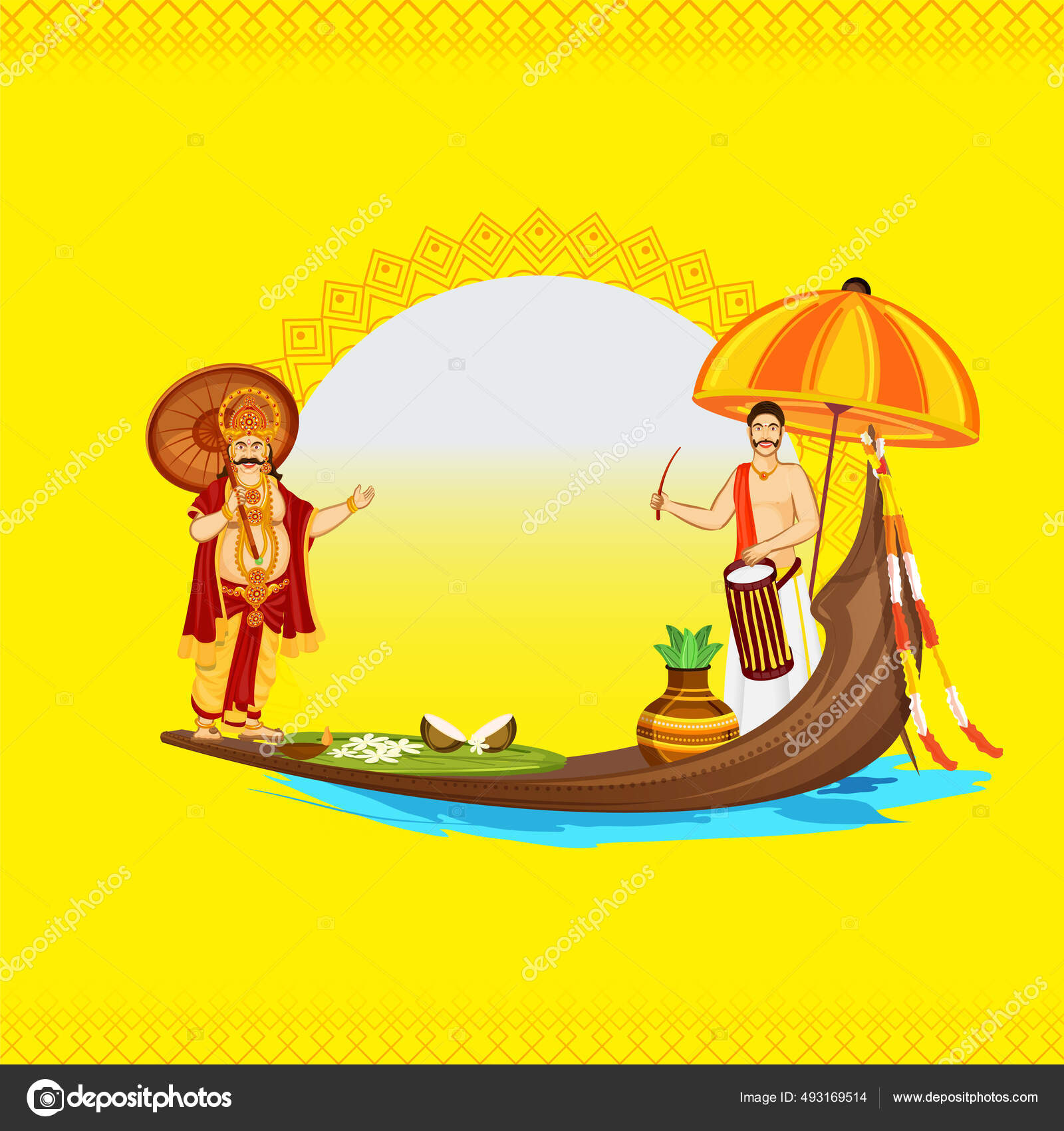 Illustration South Indian Drummer King Mahabali Character Traditional Pot Kalash Stock Vector Image by ©alliesinteract #493169514 Illustration South Indian Drummer King Mahabali Character Traditional Pot Kalash Stock Vector Image by ©alliesinteract #493169514