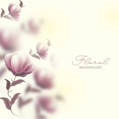 Güzel Parlak Çiçekli Arkaplan.