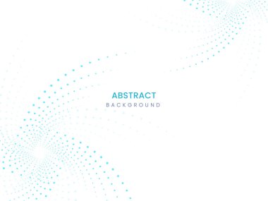 Soyut Noktalı Dalga Arkaplanı Beyaz ve Mavi.