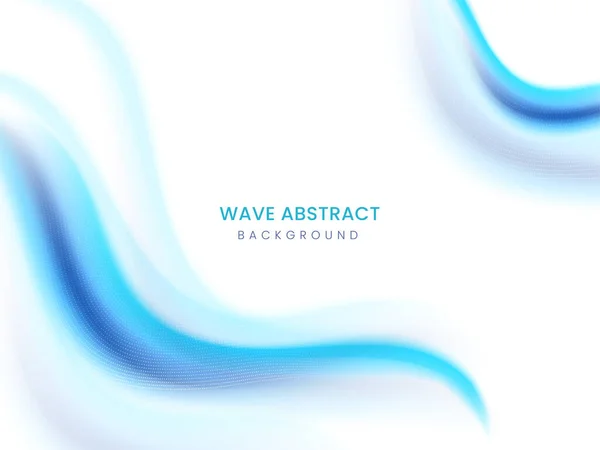 Abstraktní Vlna Pohyb Pozadí Modré Bílé Barvě — Stockový vektor