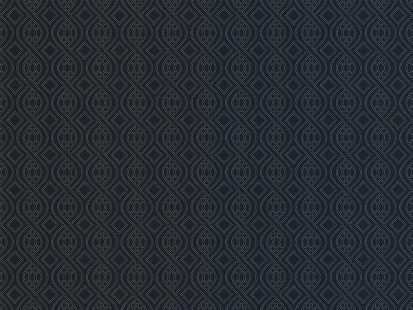 無限の抽象幾何学的パターン黒と金色の背景 — ストックベクタ