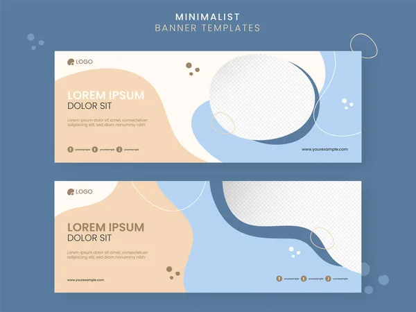 Diseño Banner Minimalista Abstracto Plantillas Con Espacio Copia — Archivo Imágenes Vectoriales