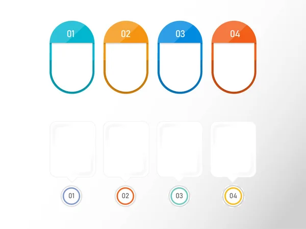 Modèle Infographie Affaires Avec Quatre Options Espace Copie Sur Fond — Image vectorielle