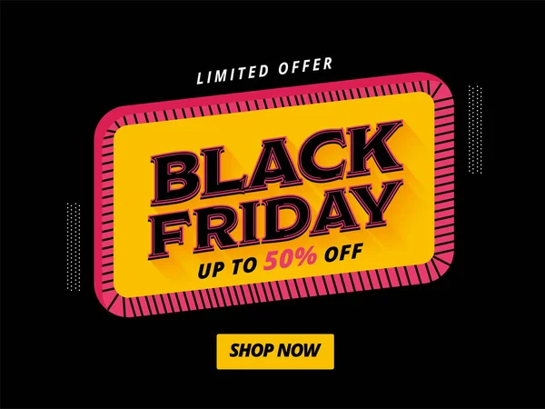 Black Friday Sale Poster Design Advertising — Stock Vector