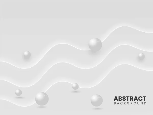 Аннотация Gray Wave Motion Background Balls Beads — стоковый вектор