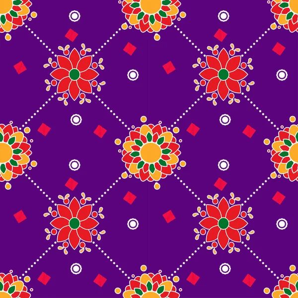 Fondo Colorido Patrón Floral Sin Costura — Vector de stock