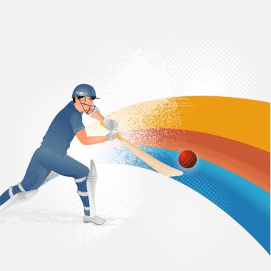 Vurucu Oyuncunun Beyazların Arkaplanındaki Renkli Dalgalar ve Topa Vuruşu.