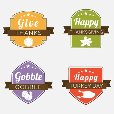 Şık çıkartmaları ile Şükran günü kutlama.