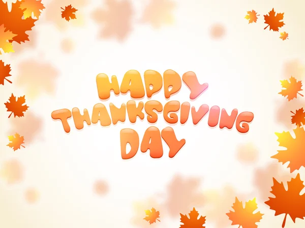 Concept van Thanksgiving Day viering met maple leafs. — Stockvector