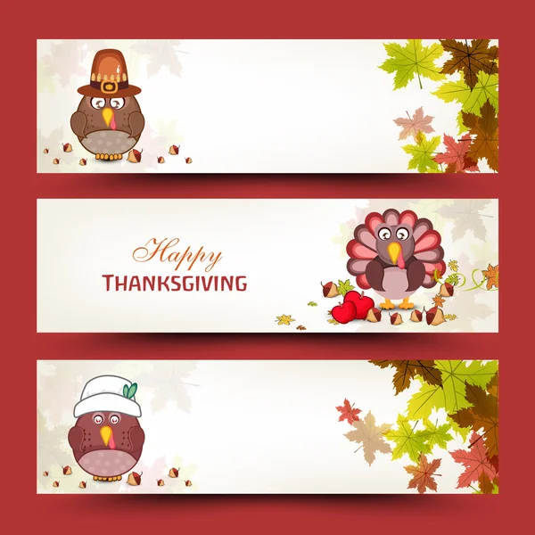 Thanksgiving banner for thanksgiving day celebration. — Stock Vector