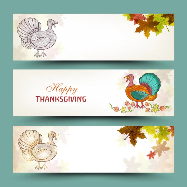 Bannière de Thanksgiving pour la célébration du jour de Thanksgiving . — Image vectorielle