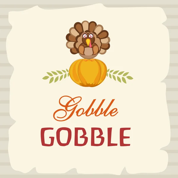 Thanksgiving day firande med eleganta thanksgiving kort. — Stock vektor