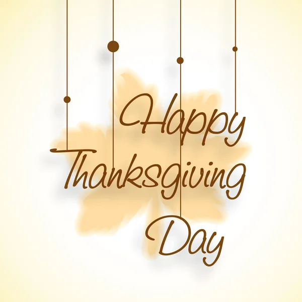 Thanksgiving day celebration with stylish text. — Stock Vector