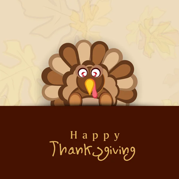 Thanksgiving Day firande med Turkiet fågel. — Stock vektor