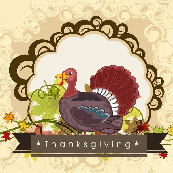 Thanksgiving day celebration poster. — Stock Vector