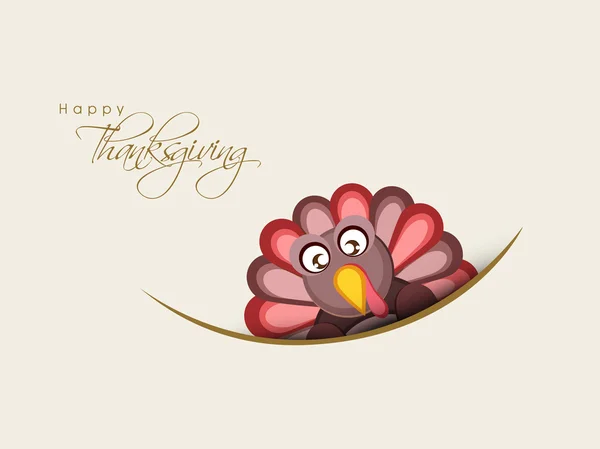 Pássaro da Turquia para a celebração do Dia de Ação de Graças . — Vetor de Stock