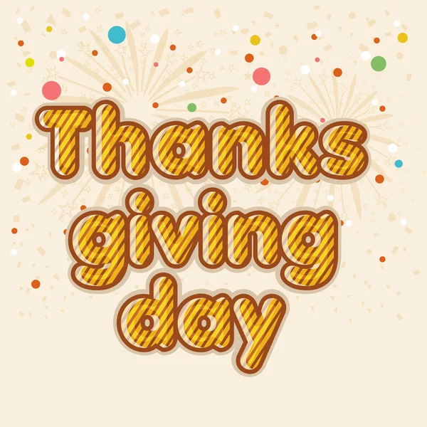 Stylish poster design for Thanksgiving Day celebration. — Stock Vector